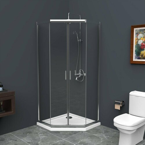 Душевой уголок BelBagno UNO-195 UNO-195-P-2-100-C-Cr