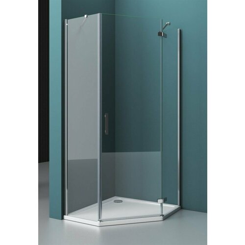 Душевой уголок BelBagno Kraft KRAFT-P-1-100-C-Cr-R 100х100 см, прозрачное стекло душевой уголок belbagno kraft ah 22 100 90 c cr r