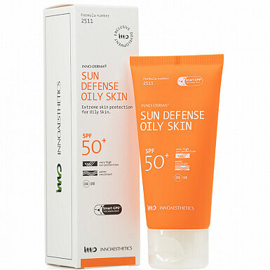 Солнцезащитный крем для жирной кожи SPF 50+ 60 мл. INNO-DERMA SUN DEFENSE OILY SKIN SPF 50+