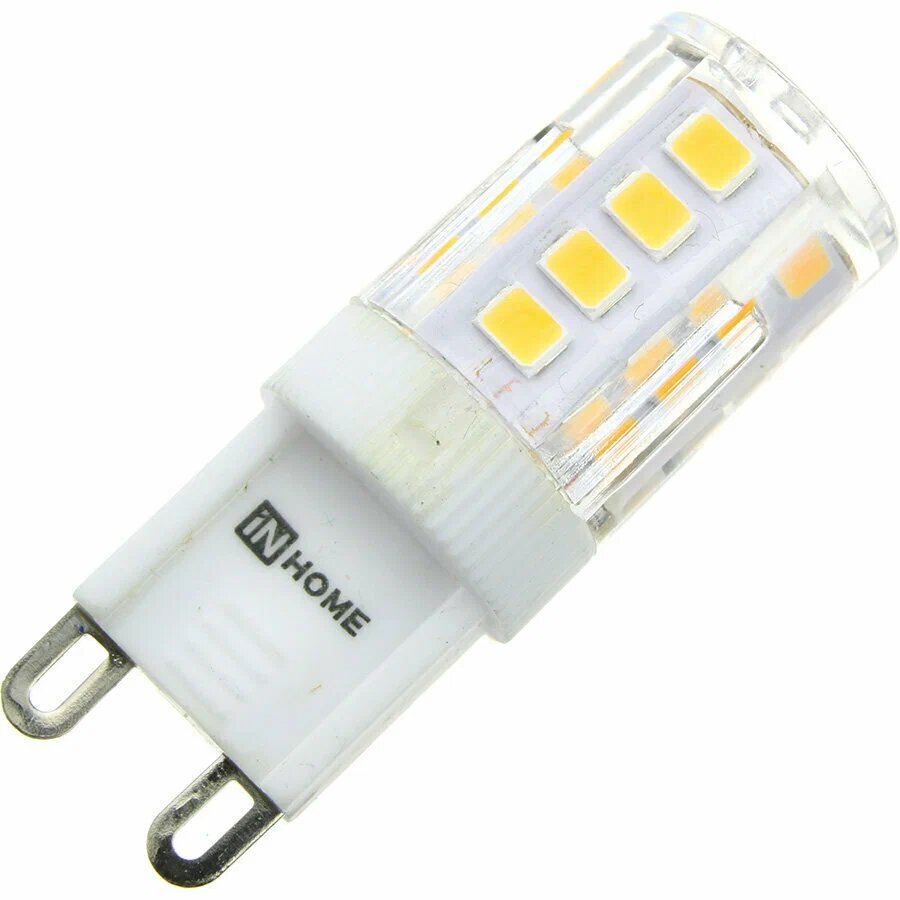 Лампа светодиодная IN HOME LED-JCD-VC, G9, JCD, 3 Вт, 4000К