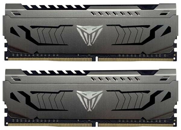 Оперативная память для компьютера 16Gb (2x8Gb) PC4-24000 3000MHz DDR4 DIMM CL16 Patriot Viper Steel PVS416G300C6K