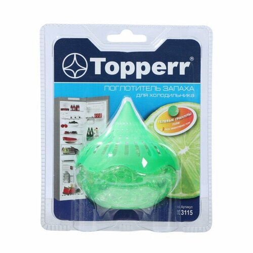Гелевый поглотитель запаха Topperr для холодильников «Лайм» поглотитель запаха для холодильников topperr 3103