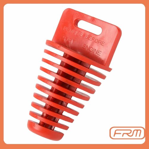 Заглушка пробка в глушитель 34-60 мм на мотоцикл скутер мопед автомобиль для мотоциклиста автомобилиста, красная