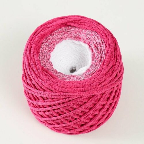 Хлопковый шнур 3 мм 220м240 5 гр Градиент Лето фуксиябелый 1163₽