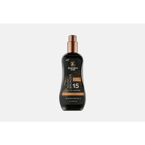 Солнцезащитный спрей-гель для тела SPF 15 Australian Gold, Spray Gel With Bronzer 237мл спрей гель spf 15 with bronzer australian gold