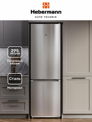 Холодильник отдельностоящий HKB189.0IX, Полезный объем 295 л, Defrost,Мощность замораживания 4 (кг/сут)