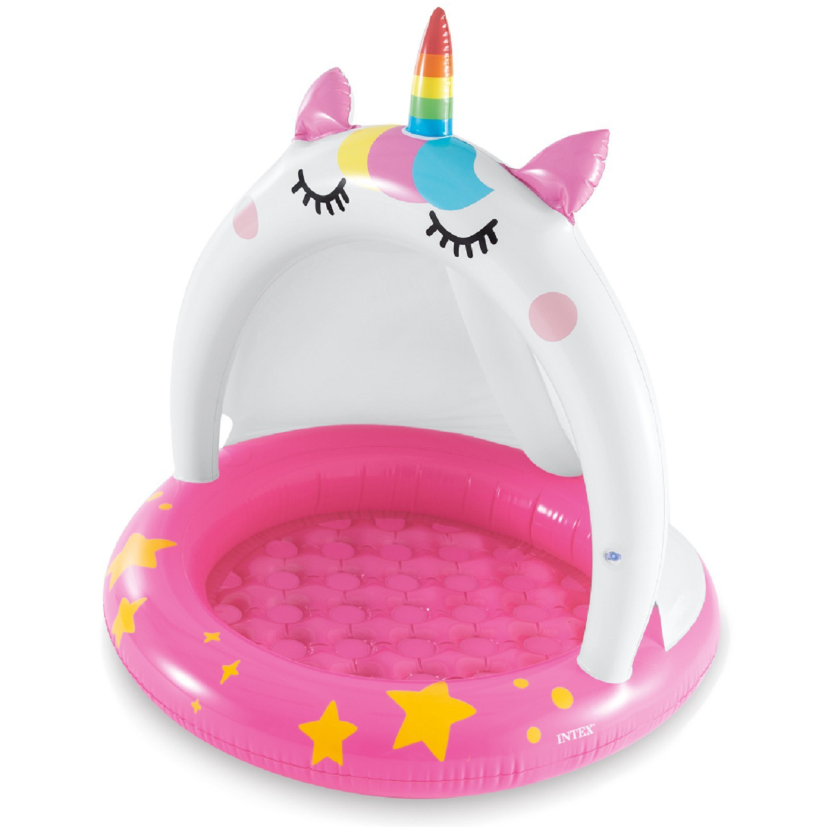 Детский бассейн с навесом 102 см, The magic unicorn Baby Pool Intex 58438 NP
