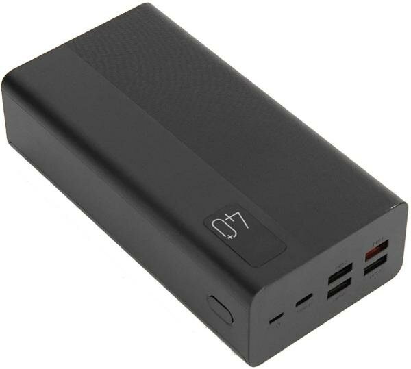 Perfeo Powerbank MOUNTAINS 40000 mAh/LED дисплей/PD + QC 3.0/Type-C/4 USB/Выход: 3A, max 22.5W/Black (PF_D0144)