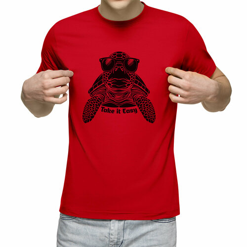 Футболка Us Basic, размер L, красный мужская футболка морская черепаха l желтый
