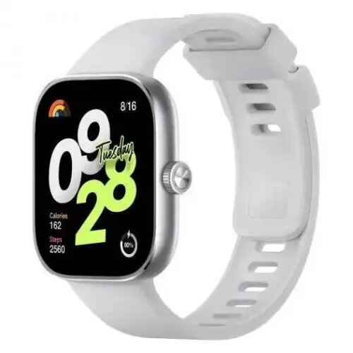 Умные часы Xiaomi Redmi Watch 4 GPS Global для РФ, серебристо-серый