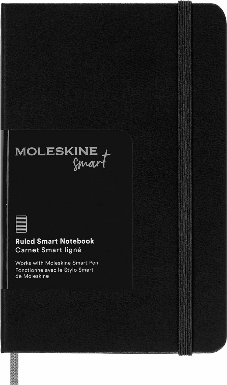 Блокнот в линейку Moleskine SMART NOTEBOOK pocket 90Х140 SMN21HBK твердая обложка черный