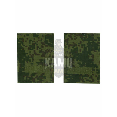 Фальш погоны камуфлированные цифра зеленая с вышитой лентой Ефрейтор 8х5 см