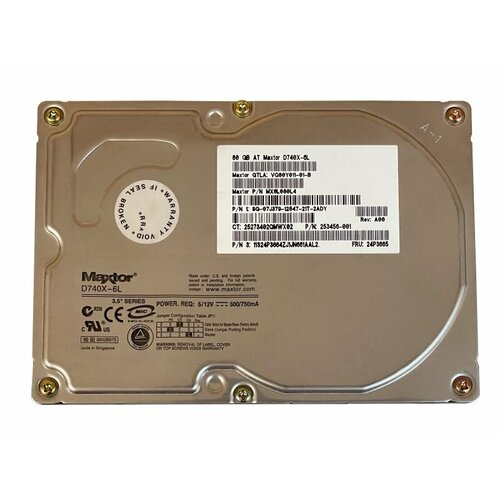 Жесткий Диск Maxtor 6L080l4 80Gb 7200 IDE 3,5 HDD жесткий диск maxtor 9ds011 80gb 7200 ide 3 5 hdd