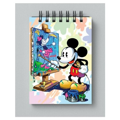 Блокнот Микки Маус, Mickey Mouse, А6 блокнот в клетку каждому своё mickey mouse микки маус плуто a4 48 листов