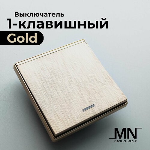 1-клавишный выключатель золотой премиум MN Gold