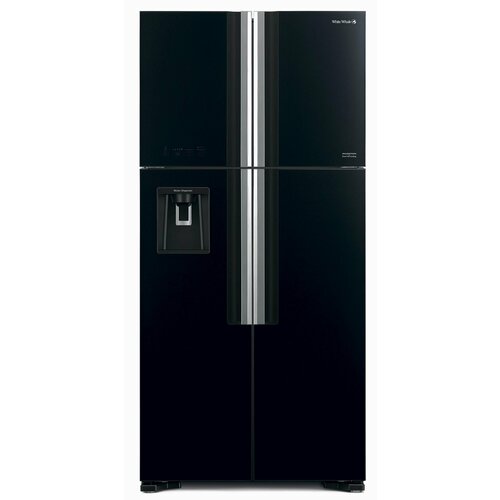 Холодильник Hitachi R-W660PUC7 GBK черное стекло двухкамерный холодильник hitachi r bg 410 pu6x gbk черное стекло