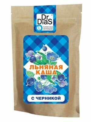 Каша льняная быстрого приготовления Dr.Dias с Черникой 275гр