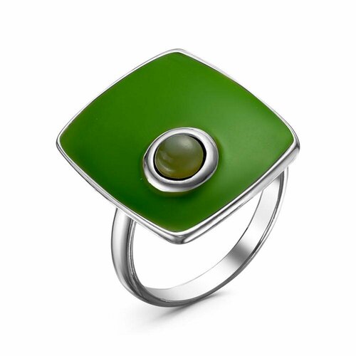 Кольцо Красная Пресня, размер 19.5, ширина 22 мм, зеленый