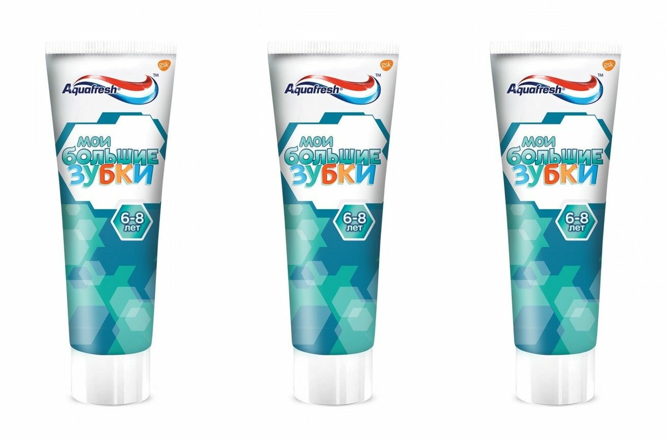 Aquafresh Зубная паста Мои большие зубки, 50 мл, 3 шт.