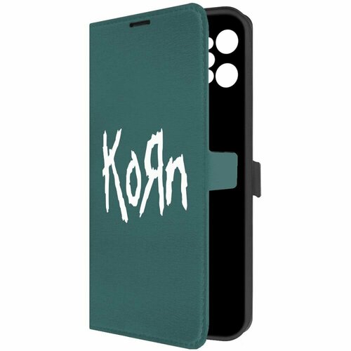 Чехол-книжка Krutoff Eco Book для Realme C31 Korn (Корн) (зелёный опал) чехол для смартфона krutoff eco book для realme c31 зеленый опал