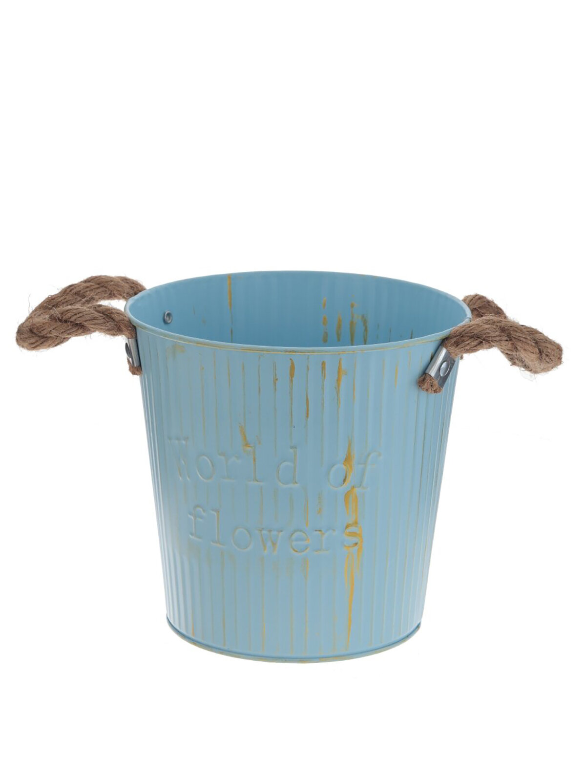 фото Кашпо с ручками Remecoclub, металлическое, 2,6 л