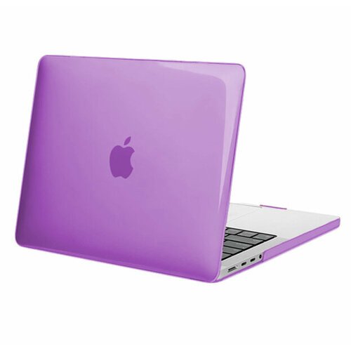 a Чехол для MacBook Pro 14 2024 - 2021 M3 A2918 A2992 M2 A2779 M1 A2442 Pro Max Фиолетовая глянцевая