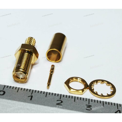 Гнездо SMA обжимное RG-58 реверс, корпусное, крепление-гайка электротовар