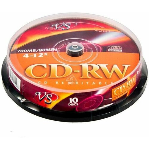 Носители информации CD-RW, 4x-12x, VS, Cake/10, VSCDRWCB1001 компакт диски southern lord sunn o oo void cd