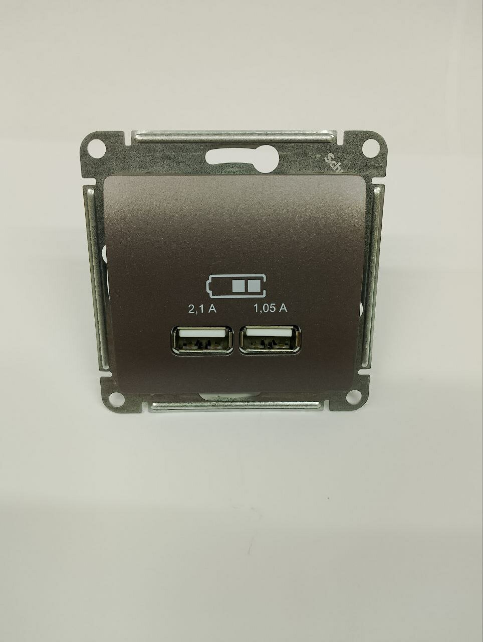 Glossa GSL001433 Розетка USB (2xUSB, под рамку, скрытая установка, сиреневая) Schneider Electric - фото №2