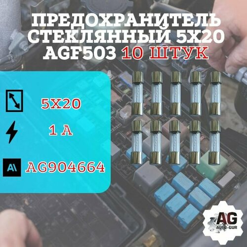 Предохранитель стеклянный 5х20 AGF503 ( 1 Ампер ) 10 штук