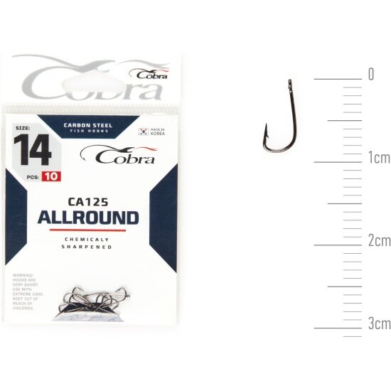 Крючки Cobra ALLROUND CA125 размер 014 10шт.