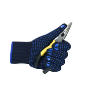 Износостойкие многоразовые перчатки с ПВХ черные хозяйственные промышленные защитные рабочие удобные дышащие садовые хлопчатобумажные перчатки 100 шт