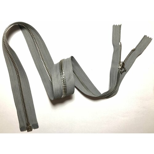 Молния металлическая разъёмная серая- основа никель- звено и бегунок Т5 - 65см 1зам 1шт CR Испания 500₽