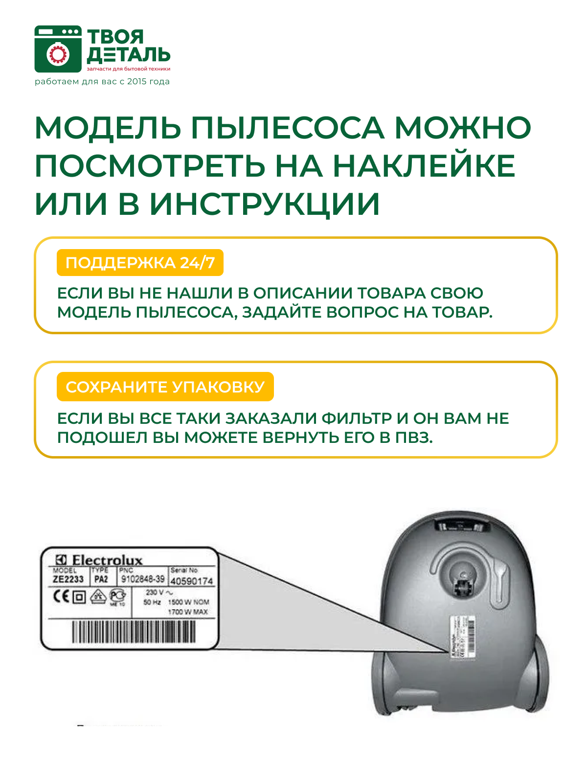 Нера фильтр для пылесоса Samsung, Electrolux, Bork PL048/FC8038/01/FC9176 150мм*120мм*24мм