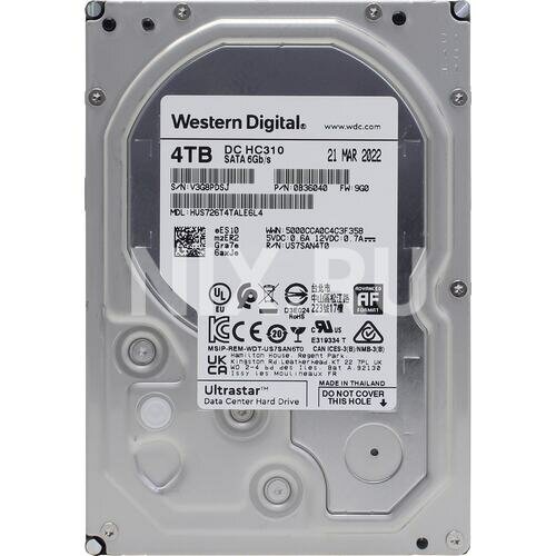 Жесткий диск Western digital Ultrastar DC HC310 4 Тб HUS726T4TALE6L4