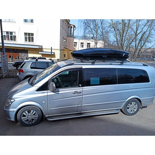 Бокс на крышу Sotra VOLCANO 223х93х45 750 л черный глянцевый с двухсторонним открытием