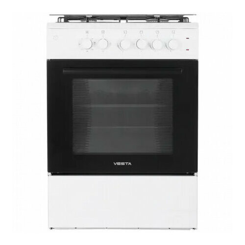 Плита комбинированная VESTA Valencia VGE 10-E Белый Ex сталь реш розжиг подсветка стекл кр 24150₽