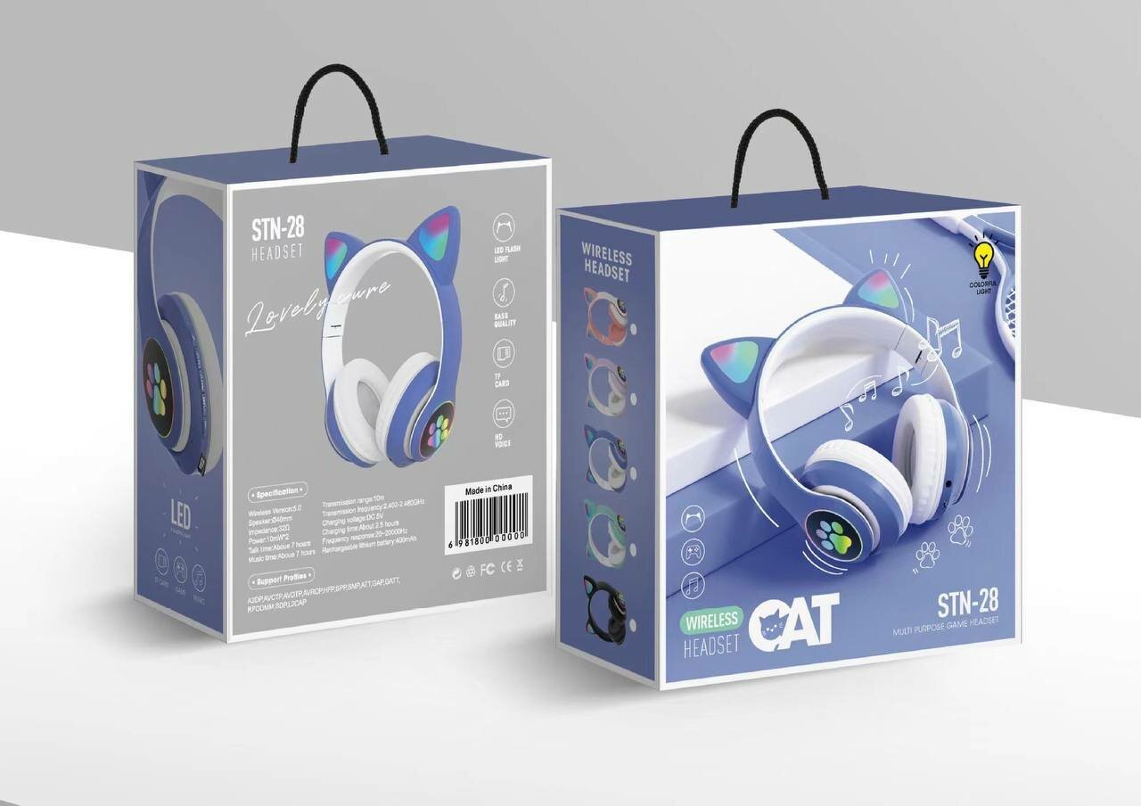 Беспроводные наушники CAT ear STN-28, синий
