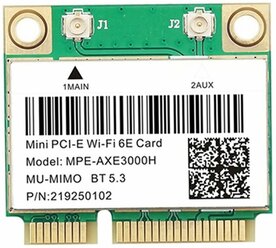 Wi-Fi 6E 2400 Мбит/с AX210 MPE-AXE3000H Беспроводная мини-карта PCI-E