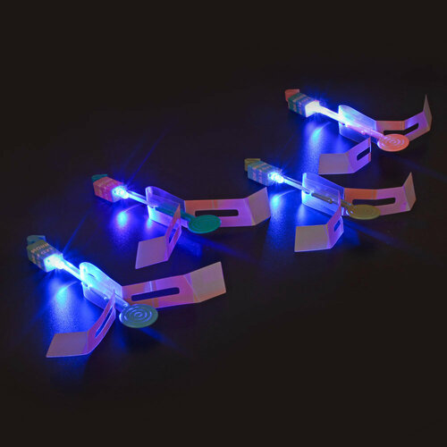 SILAPRO Вертолетик с пуском 15см 1LEDсиний ПВХ резина 10 штук 905₽