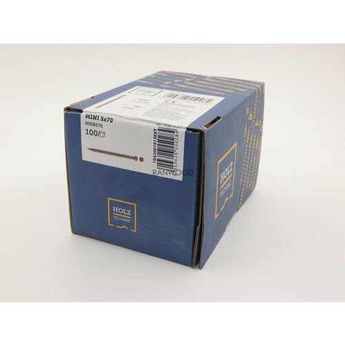 Саморез шуруп Rothoblaas MNB570 для террас с конической потайной головкой 5х70 100 шт 3792₽