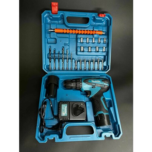 Дрель-шуруповерт с набором От аккумулятора 12v 5490₽