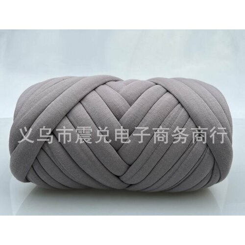 Огромная пряжа толстая трубчатая 1 кг серая 2998₽