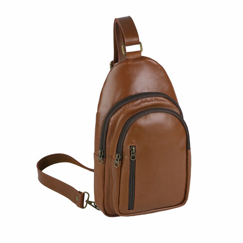 Сумка слинг BUFALO, фактура гладкая, терракотовый