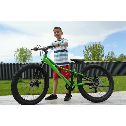 Велосипед фэтбайк Fatbike Time Try TT2747s 24 Рама 12 Взрослый Детский Подростковый зеленый 23400₽