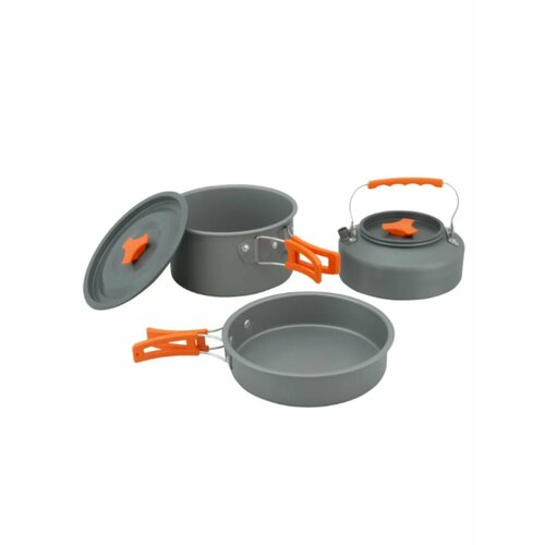 Набор туристической походной посуды с чайником для пикника 1690₽