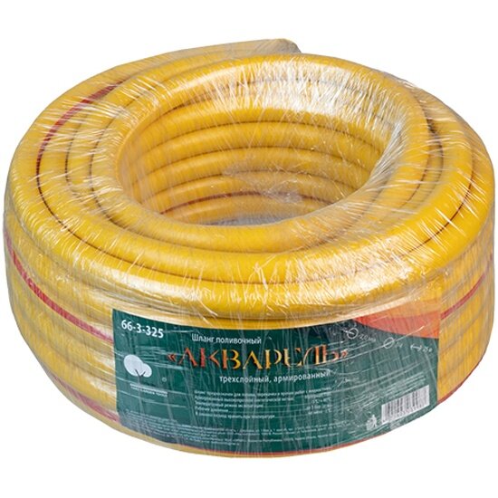 фото Шланг поливочный Yard акварель ПВХ армированный, желтый, 2,0мм, D 3/4,25м 66-3-325