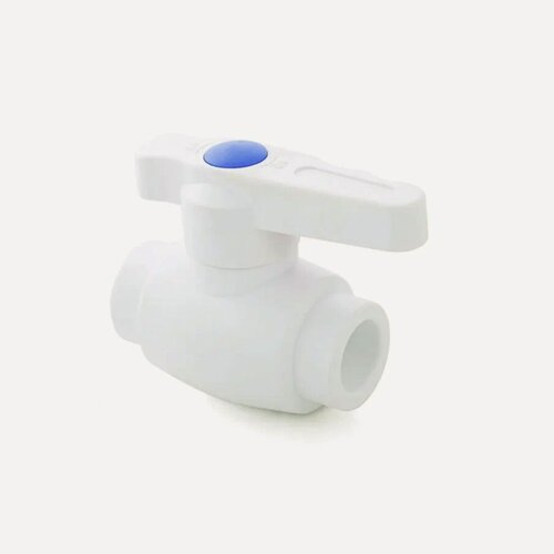 Изображение товара Кран шаровой 75 мм, стандартнопроходной, полипропиленовый, белый, РТП | 28601