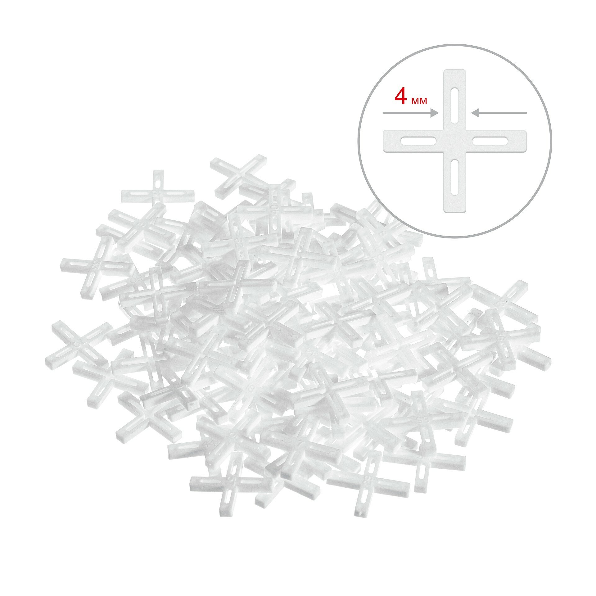 Крестики для плитки ЗУБР 4мм 100шт 33811-4