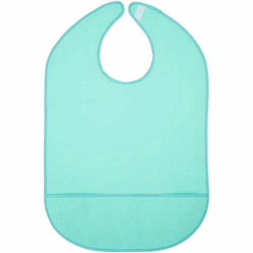 Нагрудник для взрослых из клеенки на ткани ПВХ покрытие на липучках с карманом 45х55см разных цветов 409₽